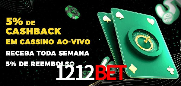 Promoções do cassino ao Vivo 1212bet